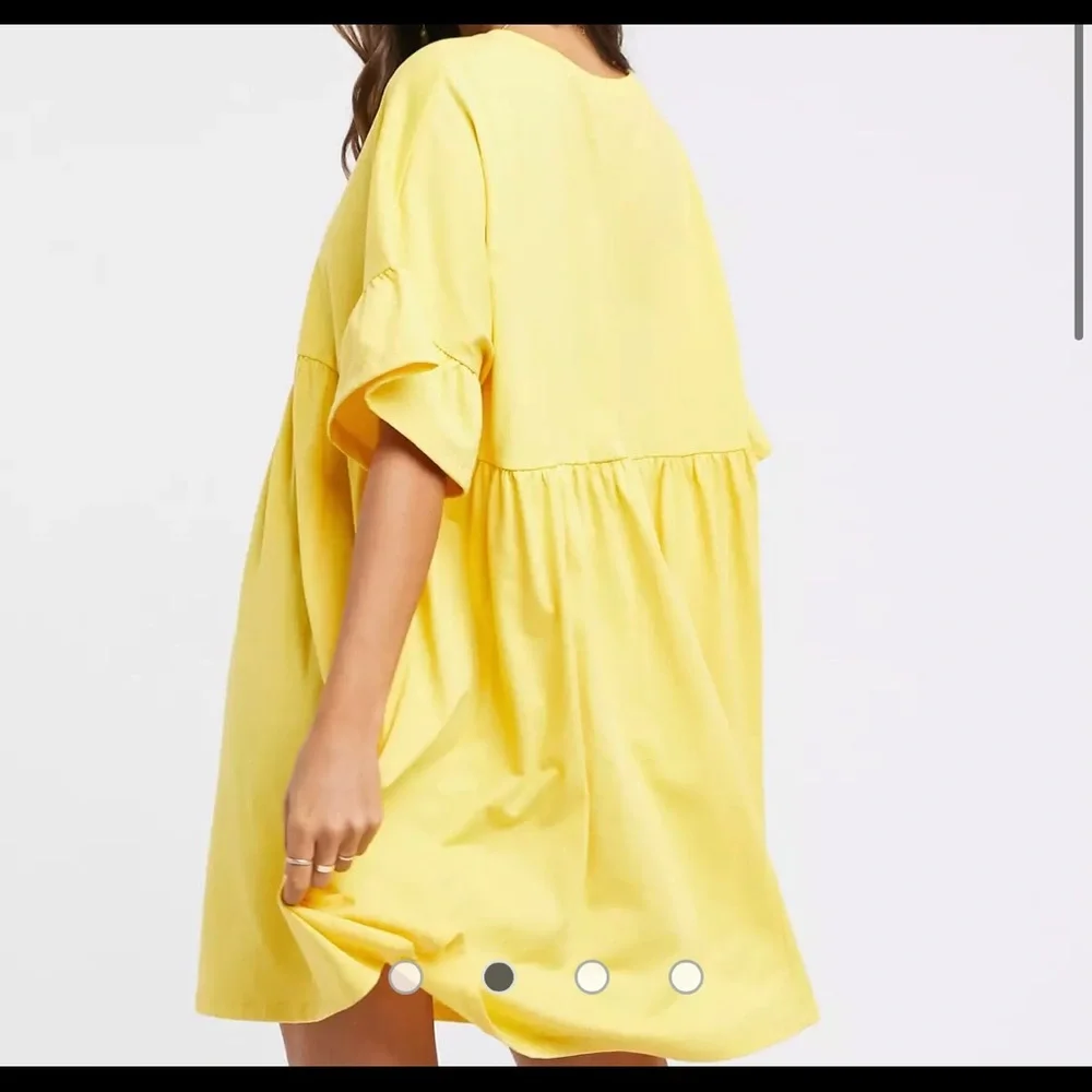 ASOS Oversized Smock Yellow Dress Size 6 - Picture 2 of 2